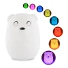 p_1783363272008_wh57 Cross-border Baby Bedside Night Light Children Bedroom Timer Silicone Tap Light Charging Bear Silicone Lamp