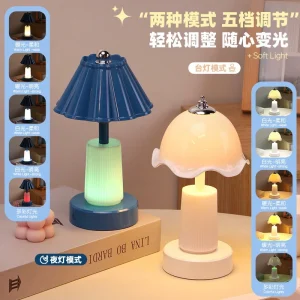 p_1783363347601_n942 Cream Style Creative Light Luxury Desk Lamp Cross-border Mini Floor Lamp Decoration Night Light Bedroom