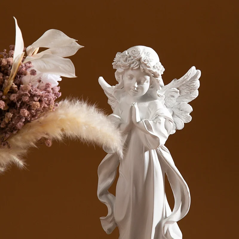 p_1783363511827_lb7t Cross-border European Vintage Flower Fairy Cute Angel Resin Decoration Bedroom Study Girl Heart Craft Ornament