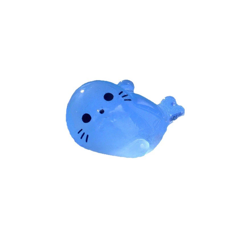 Cross-border Hot Micro Landscape Glowing Seal Fish Tank Aquarium DIY Decoration Accessories Cute Desktop Ornament