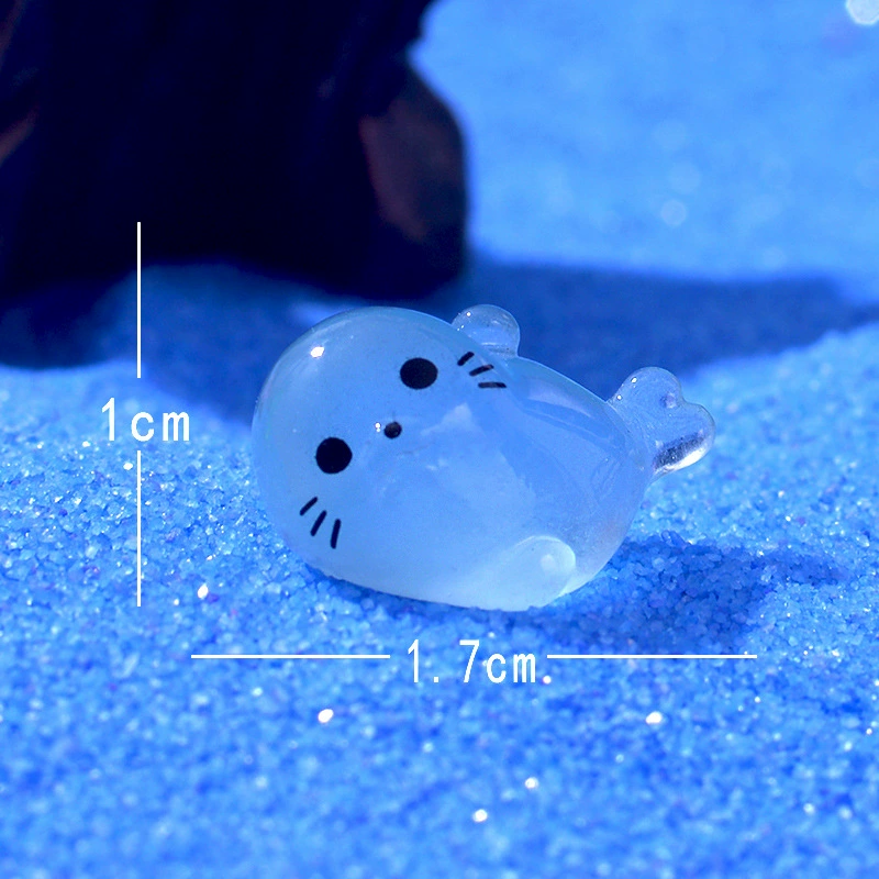 Cross-border Hot Micro Landscape Glowing Seal Fish Tank Aquarium DIY Decoration Accessories Cute Desktop Ornament