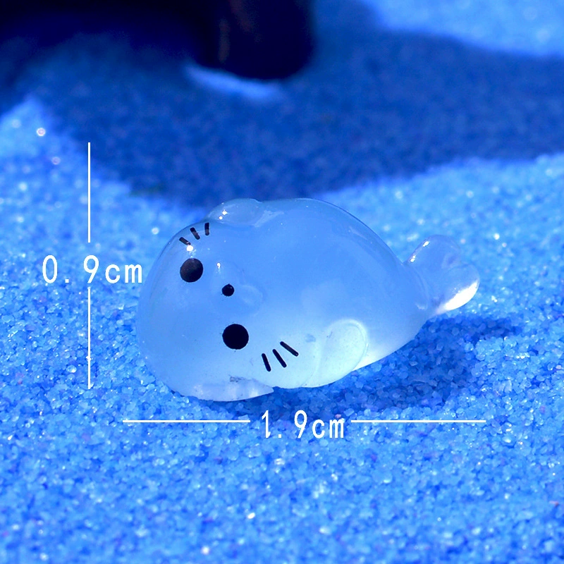 Cross-border Hot Micro Landscape Glowing Seal Fish Tank Aquarium DIY Decoration Accessories Cute Desktop Ornament