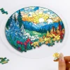 p_1783363632466_8dy6 Cross-border New Acrylic Puzzle Light Catcher Animal Kitten Pendant Round Window Hanging Decoration DIY Home Hanging Ornament