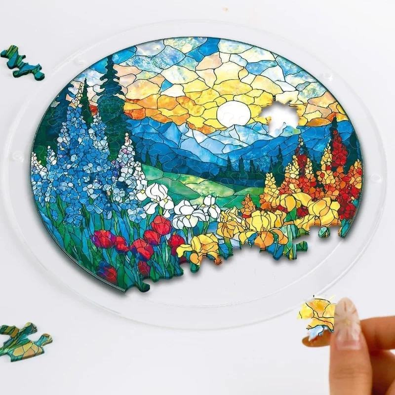 p_1783363632466_8dy6 Cross-border New Acrylic Puzzle Light Catcher Animal Kitten Pendant Round Window Hanging Decoration DIY Home Hanging Ornament