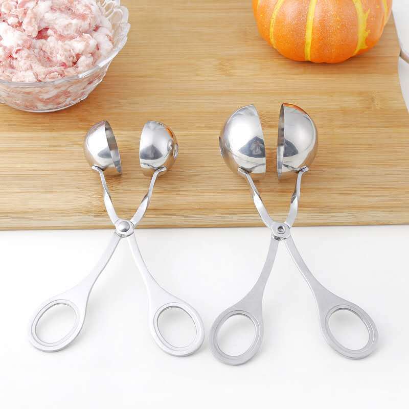 prod23_O1CN01e6ITEn1WEIOkcjYja_2207566332756-0-cib Stainless Steel Ice Cream Scoop & Meatball Maker - Scissor-Style Kitchen Tool