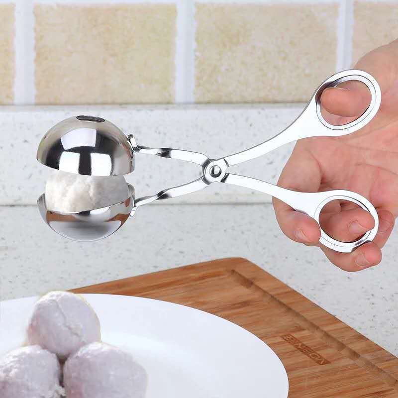 prod23_O1CN01l8nkkp1WEIOgf5Mve_2207566332756-0-cib Stainless Steel Ice Cream Scoop & Meatball Maker - Scissor-Style Kitchen Tool