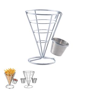 American-Style Fry Basket - Iron Wire Snack Basket for Fries, Chicken & Restaurant Serving