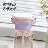 Dish Soap Press Dispenser - Kitchen Sink Liquid Dispenser with Sponge Holder