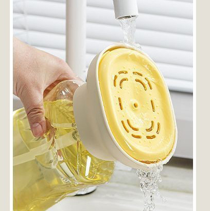 Dish Soap Press Dispenser - Kitchen Sink Liquid Dispenser with Sponge Holder