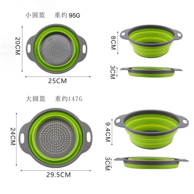prod8_O1CN01n7s56m1wVP79c4A7X_2213048356313-0-cib Collapsible Silicone Colander - Foldable Kitchen Strainer Basket