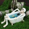 skull-02.jpg Bathtub Skull Flower Pot - Resin Garden Skull Planter Gothic Halloween Plant Pot for Outdoor Decor