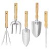 trowel-01.jpg Stainless Steel Garden Trowel Set - Wood Handle Gardening Tools for Planting Digging Weeding