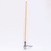 Weed Remover Tool - Cast Steel Weeder Head with Bamboo Handle - Garden Weed Puller No Bending