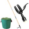 Standing Weed Puller Tool - 45 Inch Long Handle Garden Weeder with 3 Rod Extensions for Weeding