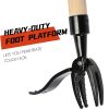 Standing Weed Puller Tool - 45 Inch Long Handle Garden Weeder with 3 Rod Extensions for Weeding